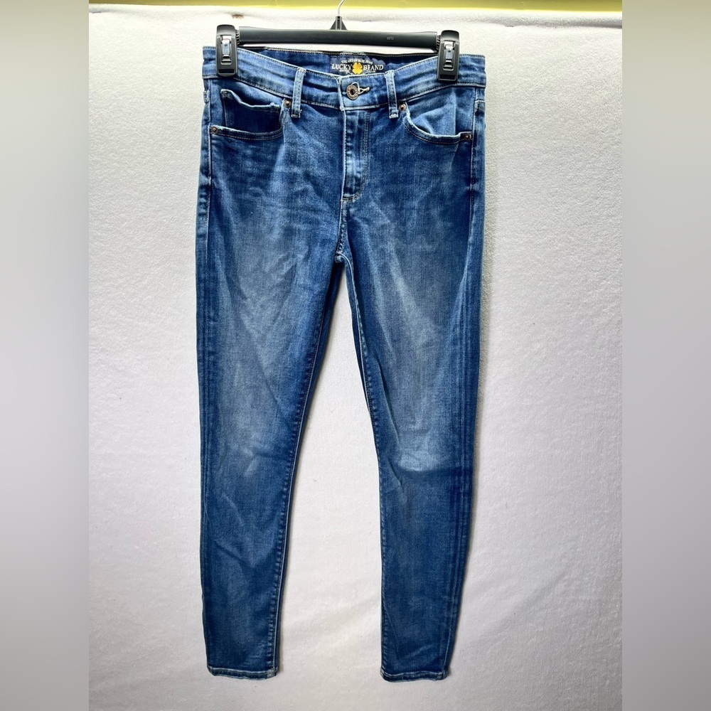 Lucky Brand Ava Skinny Jeans Womens 2/26 Blue Denim Stretch Cute Comfy‎ 2544